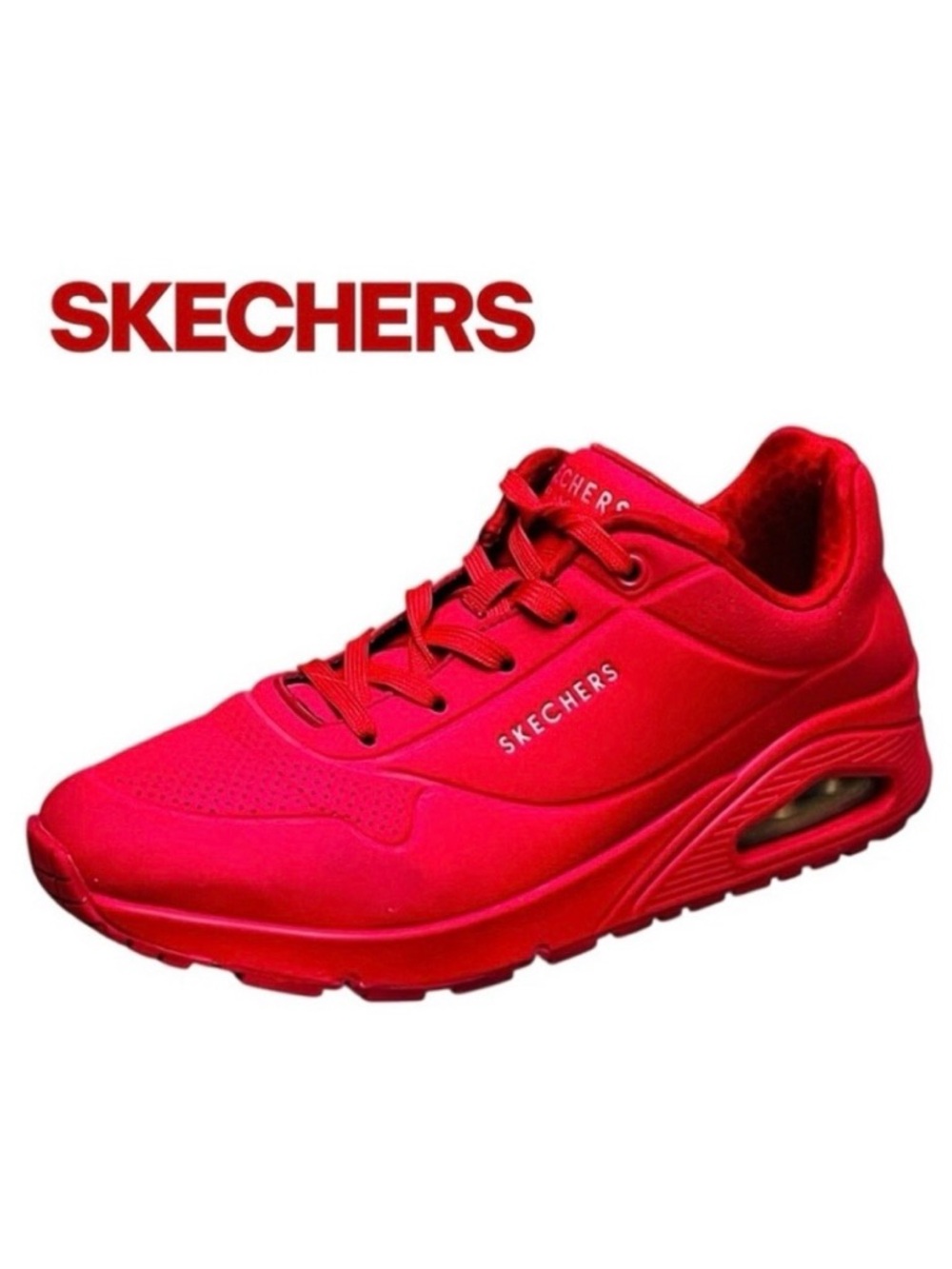 Skechers Street Uno Sneakers Women's Sz 8 Red Athletic Running Shoes